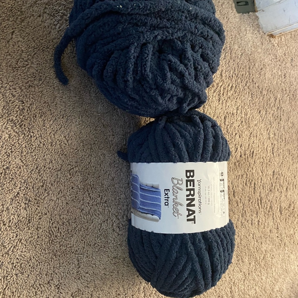 Bernat Blanket Extra Yarn in Dark Blue